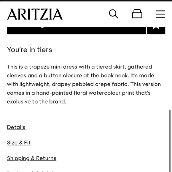 FLORAL CREPE WILFRED DRESS -LAMBRUSCO - Picture 5 of 5